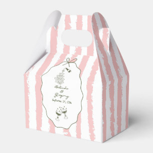 Caja Para Regalos Bodas caprichosas con rayas pintadas a mano