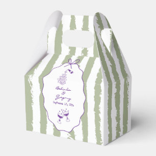 Caja Para Regalos Bodas caprichosas con rayas pintadas a mano
