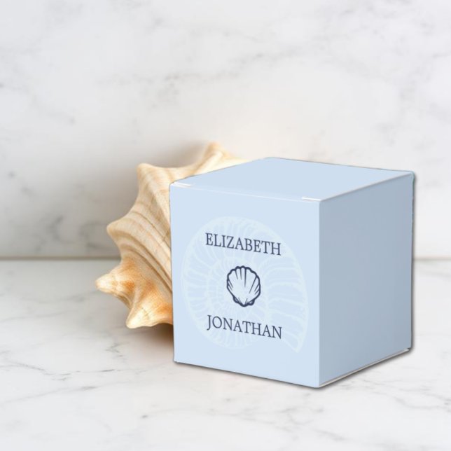Caja Para Regalos Bodas de conchas azules costeras (Subido por el creador)