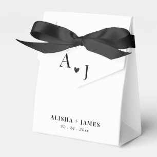 Caja Para Regalos bodas de fotografía personalizado en blanco y negr