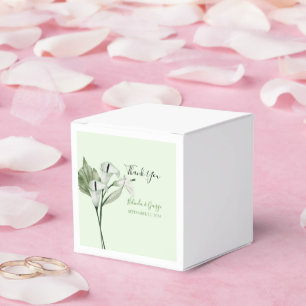 Caja Para Regalos Bodas de Lirios de Calla Blancos Elegantes Moderno