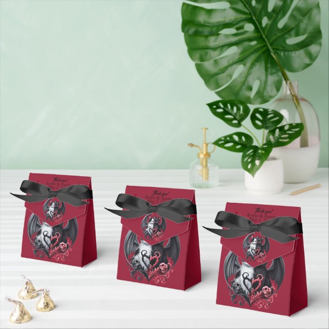 Caja Para Regalos Bodas góticos negros y rosados favorecen a las caj (Múltiple)