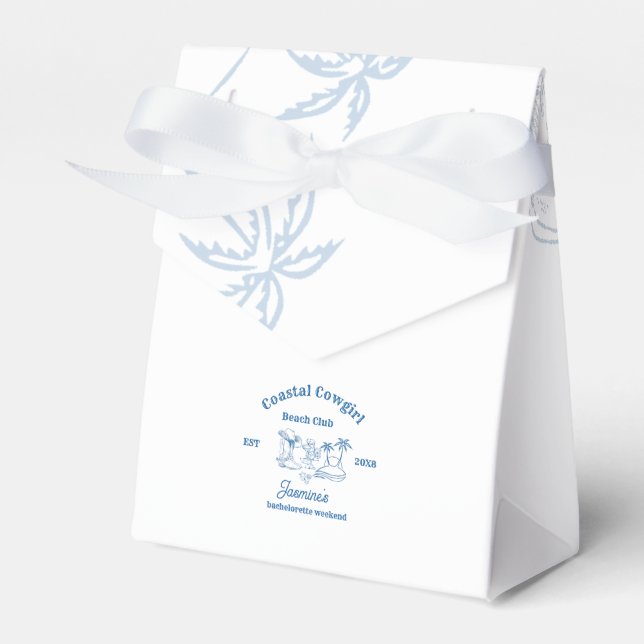 Caja Para Regalos Bodega costera Blue Ocean Bachelorette fin de sema (Front Side)