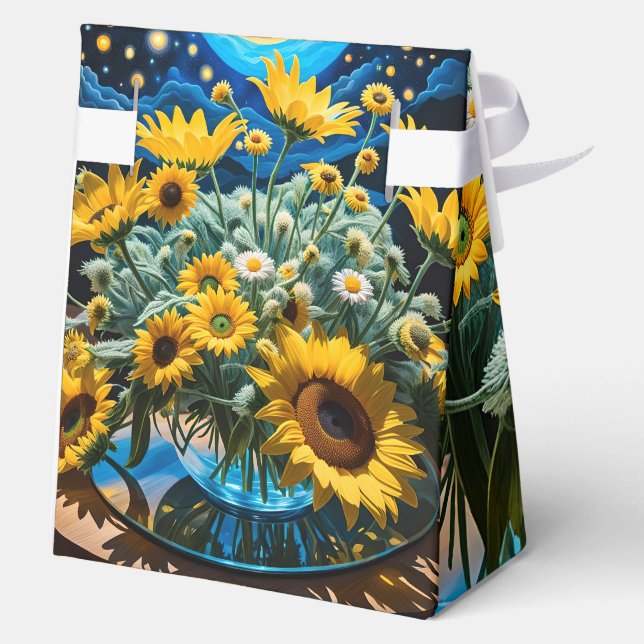 Caja Para Regalos Bodegón Flores y Noche 1 - 001 (Reverso )