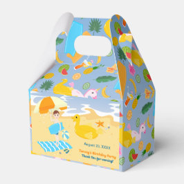 Caja Para Regalos Bodyboard divertida fiesta de cumpleaños de playa