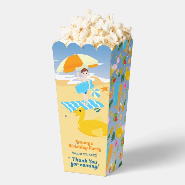 Caja Para Regalos Bodyboard divertida fiesta de cumpleaños de playa (apareció)
