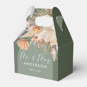Caja Para Regalos Bohenian boho rust sage green boda