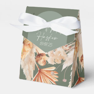 Caja Para Regalos Bohenian boho sage green boda