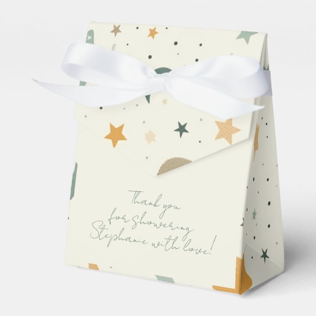 Caja Para Regalos Boho Baby Adoption Shower – Moon and Stars (Front Side)