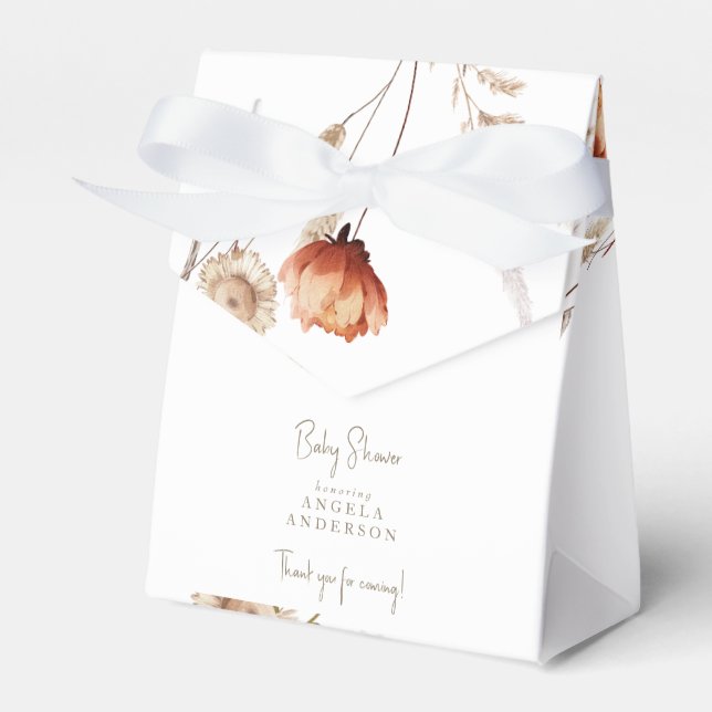 Caja Para Regalos Boho Baby Shower Gracias Favor Box (Front Side)