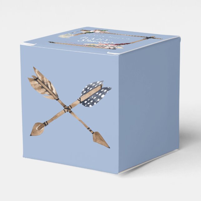 Caja Para Regalos Boho Baby Shower Southwestern Arrow (Costado Anverso)