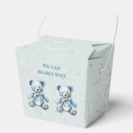 Caja Para Regalos Boho Blue Teddy Bears