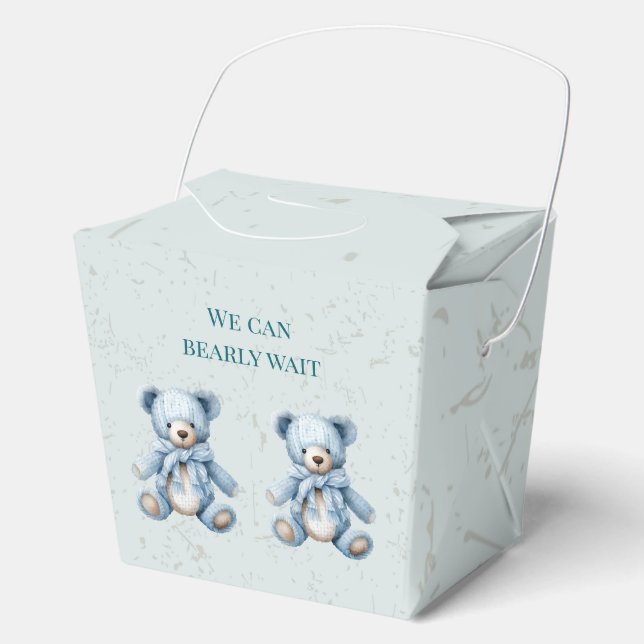 Caja Para Regalos Boho Blue Teddy Bears (Anverso)