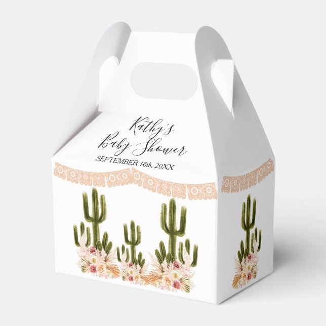Caja Para Regalos Boho Cactus Taco Bout Love Baby Shower (Front Side)