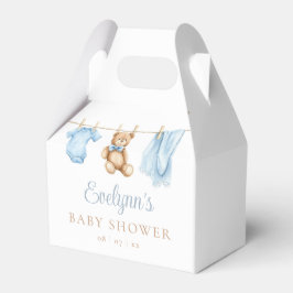 Caja Para Regalos Boho Clothesline Dusty Blue Boy Baby Shower