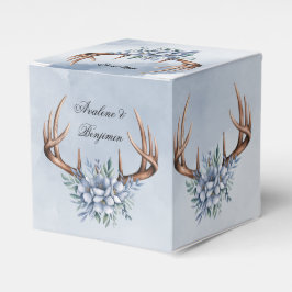 Caja Para Regalos Boho Deer Antler con el Boda de Blue Florals