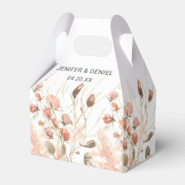Caja Para Regalos Boho Dried Watercolor Floral Boda