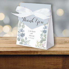 Caja Para Regalos Boho Dusty Blue Watercolor Floral Boda