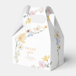 Caja Para Regalos Boho elegante Pastel Wildflowers Baby Shower