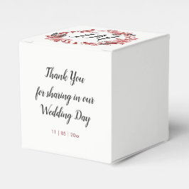 Caja Para Regalos Boho Feather Burgundy Rosa Wreath Monograma