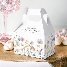 Caja Para Regalos Boho Fresh Wildflowers Personalizado Baby Shower