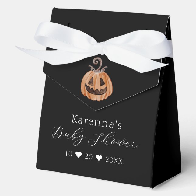 Caja Para Regalos Boho Halloween Baby Shower (Anverso)