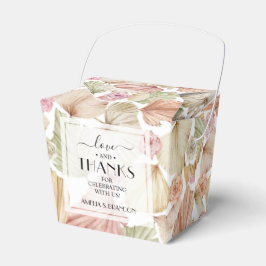 Caja Para Regalos Boho Hojas y Rosas 