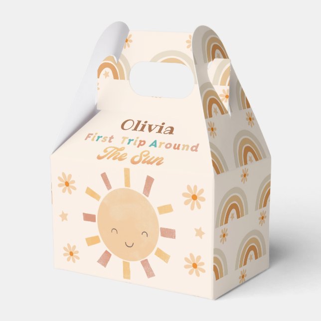 Caja Para Regalos Boho Little Sunshine Baby Shower Favbox (Front Side)