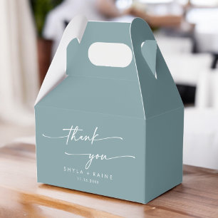 Caja Para Regalos Boho Moda Seafoam Verde azulado Gracias Boda