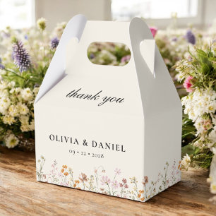 Caja Para Regalos Boho Moda Wildflower Garden Bloom Boda