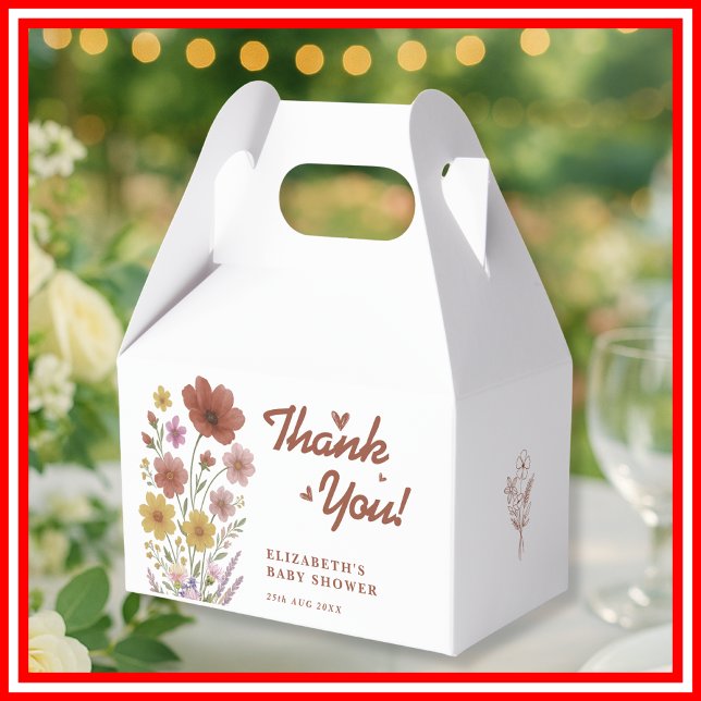 Caja Para Regalos Boho Naranja Quemada | Flor Silvestre (Subido por el creador)