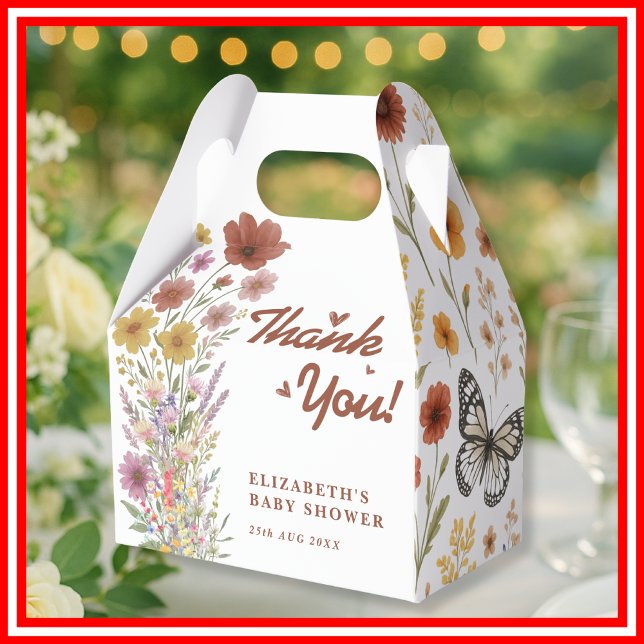 Caja Para Regalos Boho Naranja Quemado | Agradecimiento de Flor Silv (Subido por el creador)
