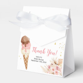 Caja Para Regalos Boho Pampas Grass Ice Crema Fiesta