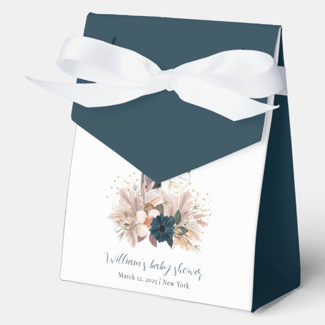 Caja Para Regalos Boho Poppin Champagne Botellas Baby Shower (Anverso)