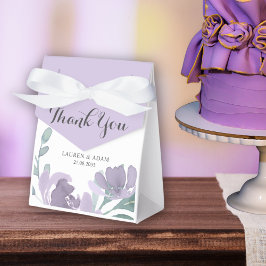 Caja Para Regalos Boho Purple Watercolor Floral Boda