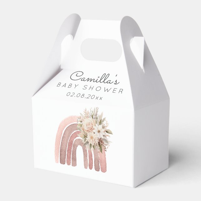 Caja Para Regalos Boho Rainbow Chica Baby Shower (Front Side)