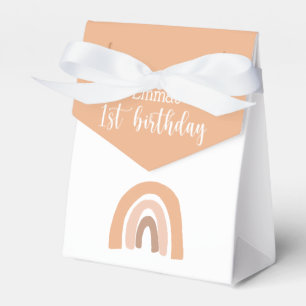 Caja Para Regalos Boho Rainbow First Birday Pink Pastel