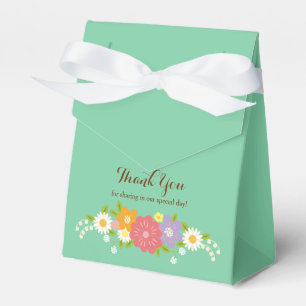 Caja Para Regalos Boho Rústico Boda De Vocación Floral (Mint)