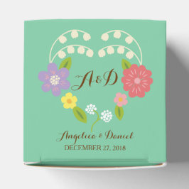 Caja Para Regalos Boho Rústico Boda De Vocación Floral (Mint)