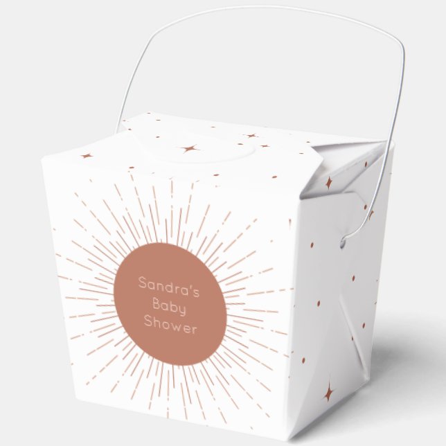 Caja Para Regalos Boho Sun Terracotta Baby Shower (Anverso)