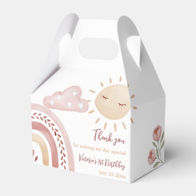 Caja Para Regalos Boho Sunshine Birthday Party (Front Side)