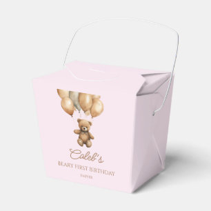 Caja Para Regalos Boho Teddy Bear Beary First Birday Party