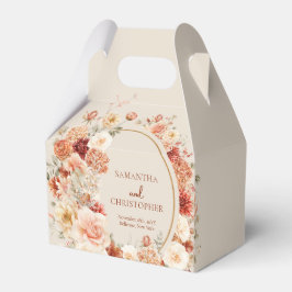 Caja Para Regalos Boho terracotta burgundy eucalipto oro