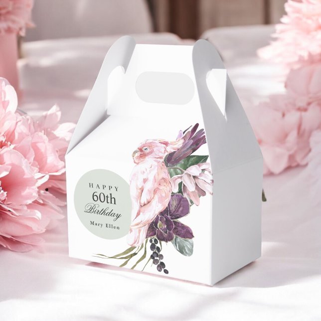 Caja Para Regalos Boho Tropical 60th Birthday Party (Subido por el creador)