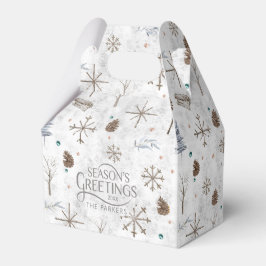 Caja Para Regalos Boho Twigs & Pinecone Navidades ID986