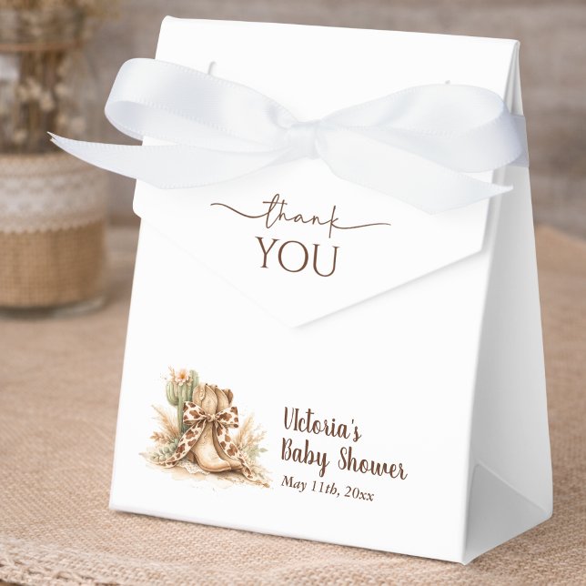 Caja Para Regalos Boho Western Gender Neutral Baby Shower Thank You  (Subido por el creador)