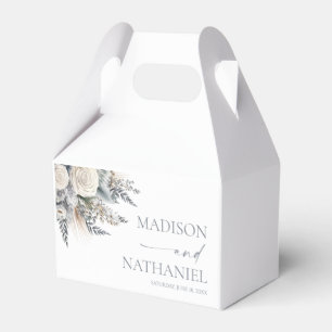 Caja Para Regalos Boho White Rose Flor Floral Boda Jardín