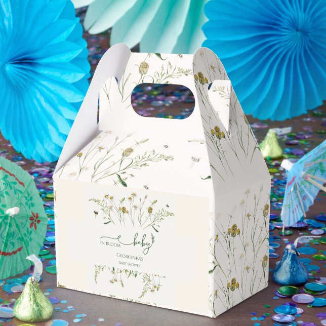 Caja Para Regalos Boho Wildflower Baby in Bloom Baby Shower  (Fiesta)