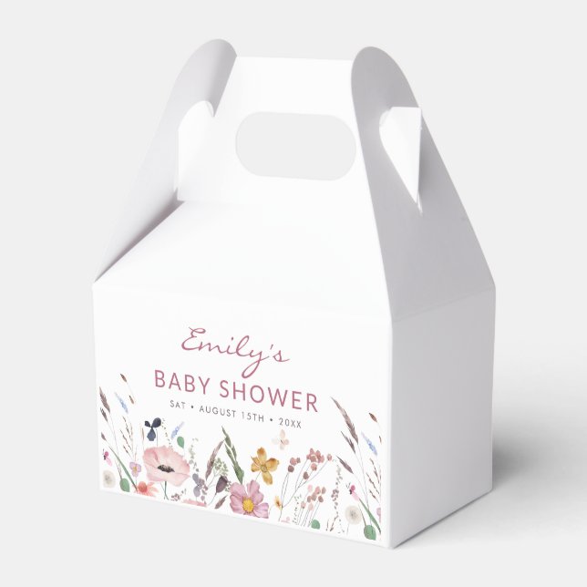 Caja Para Regalos Boho Wildflower Baby Shower (Front Side)