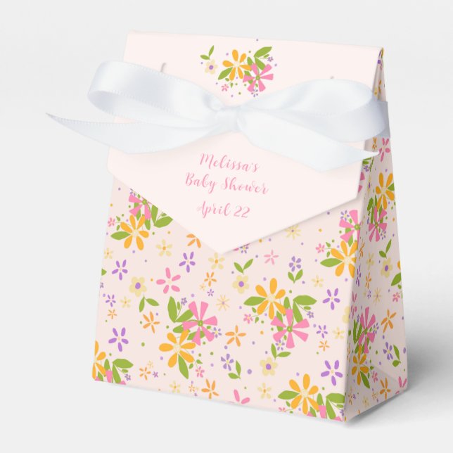 Caja Para Regalos Boho Wildflower Baby Shower (Front Side)